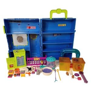 Littlest Pet Shop Toys Vintage Kennel Playcase‎ 1992 & Jogging Gerbils Set